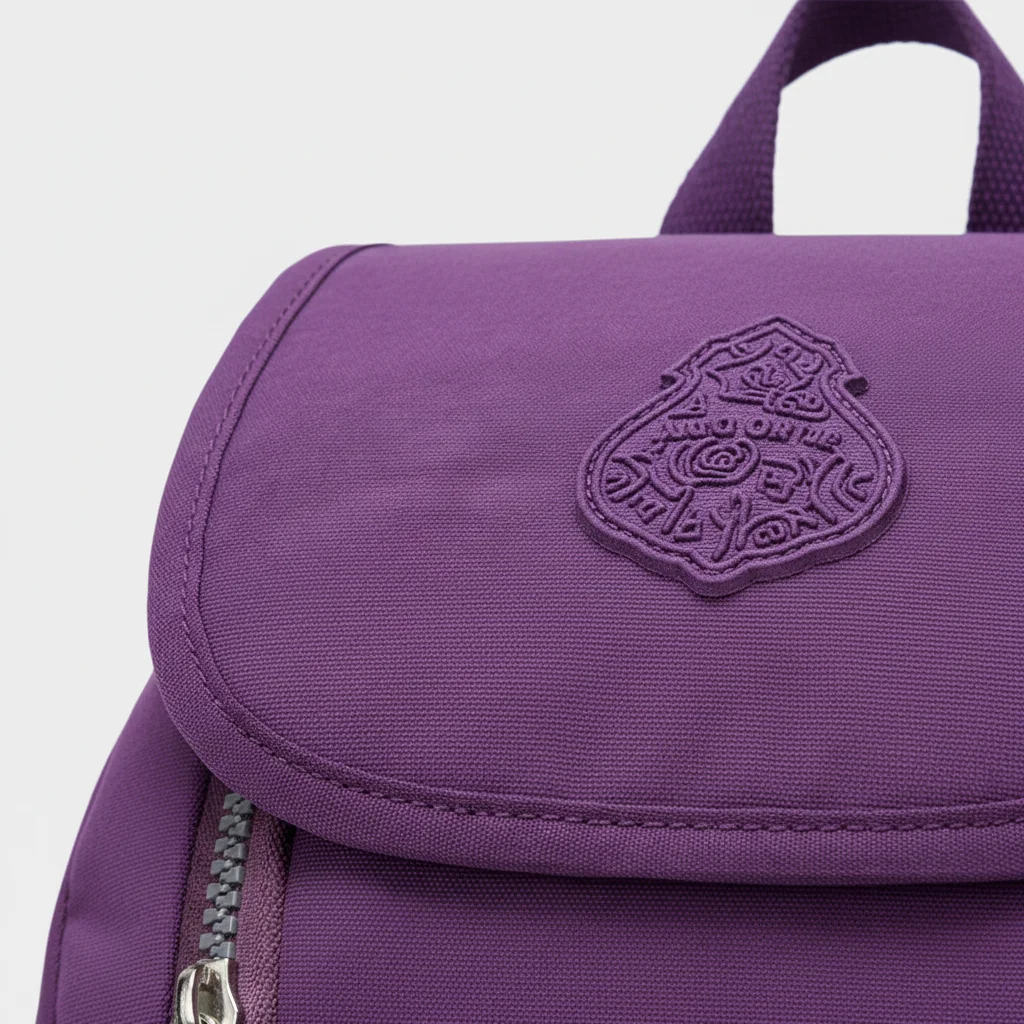 Petit sac à dos violet imperméable à rabat - Vue 4 - petit sac à dos