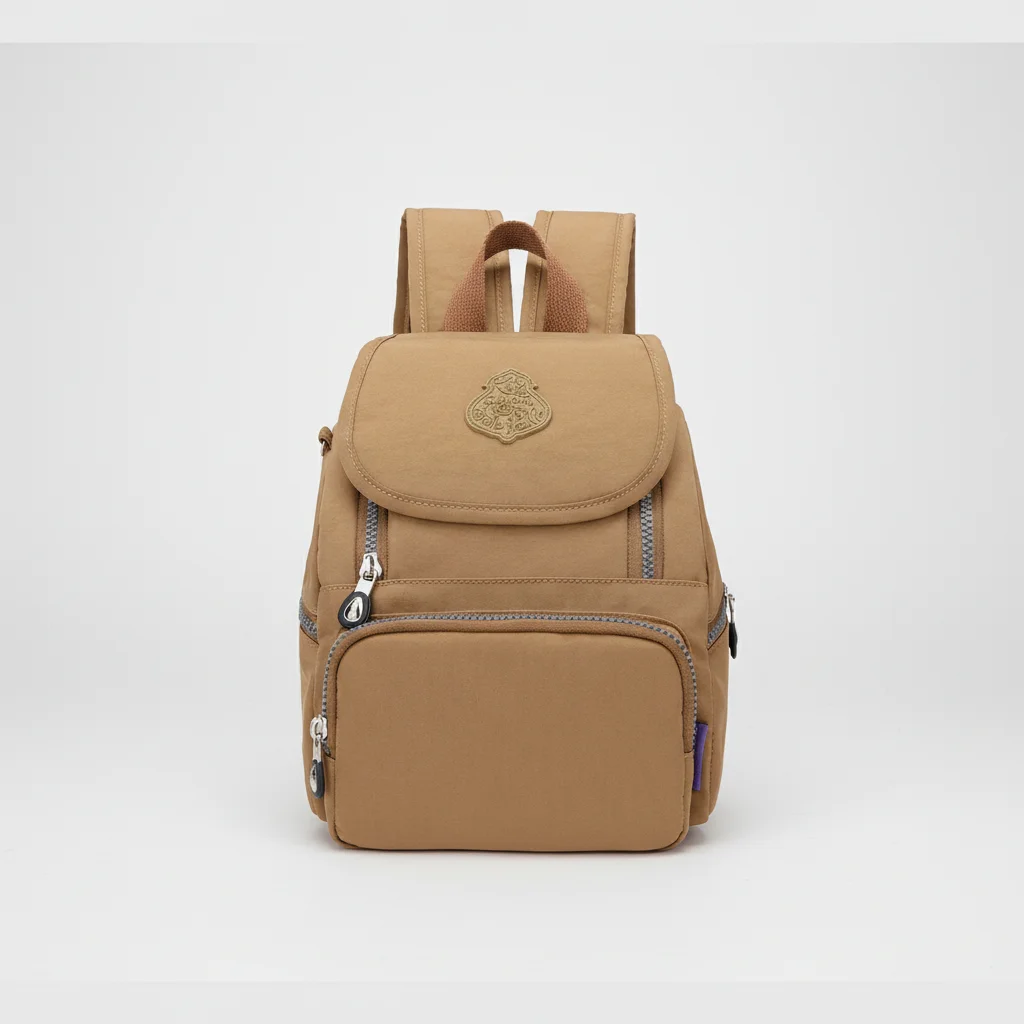Petit sac à dos violet imperméable à rabat - Vue 6 - petit sac à dos