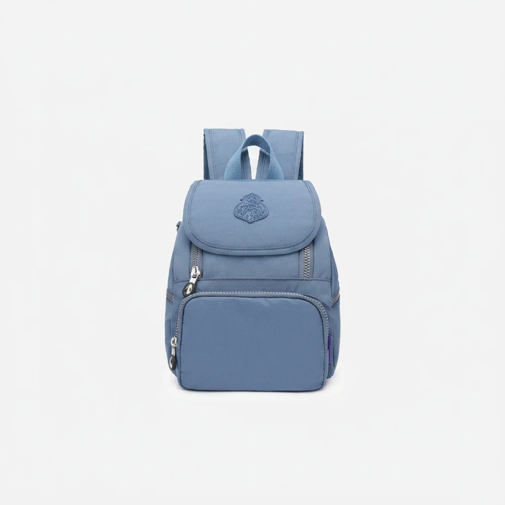 Petit sac à dos violet imperméable à rabat - Vue 7 - petit sac à dos