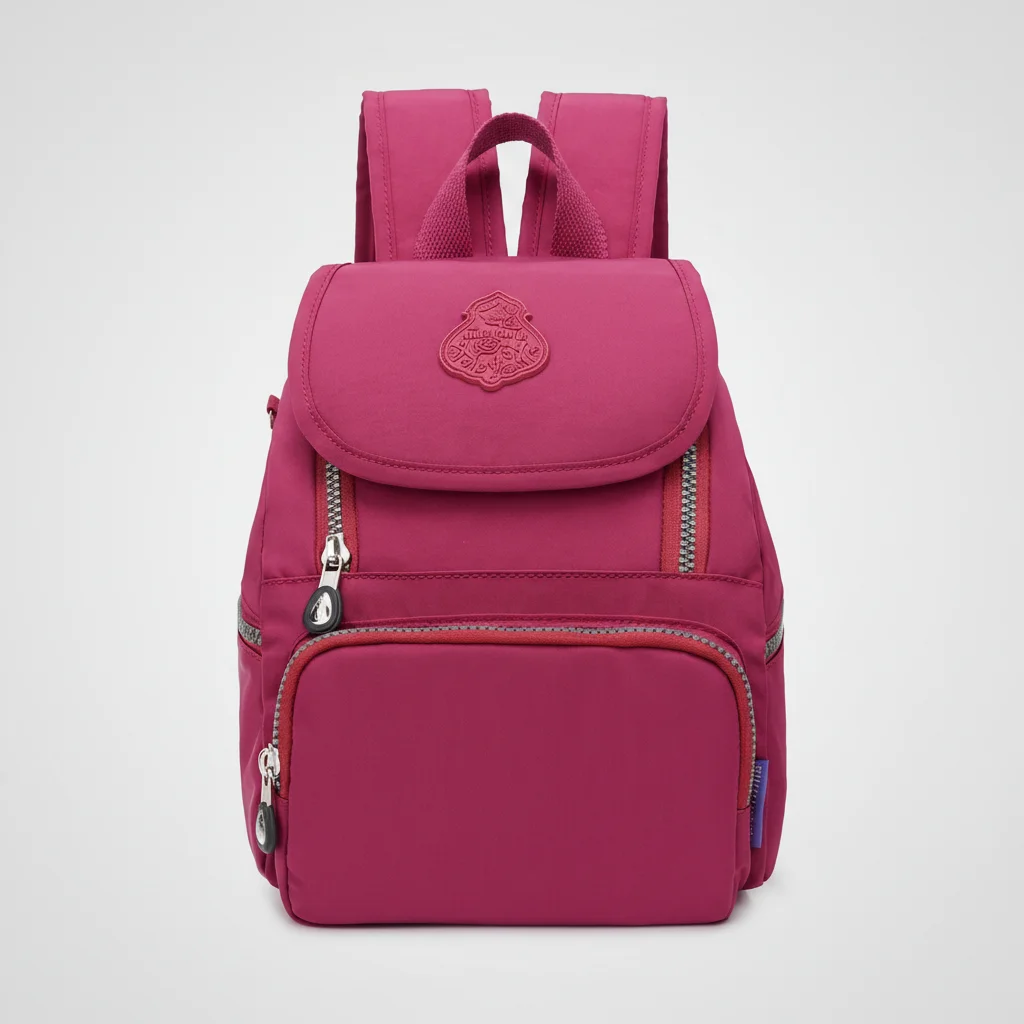 Petit sac à dos violet imperméable à rabat - Vue 9 - petit sac à dos