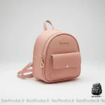 Sac à dos en cuir uni mini - Vue 1 - petit sac à dos