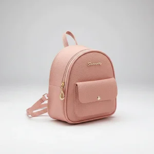 Sac à dos en cuir uni mini - Vue 2 - petit sac à dos