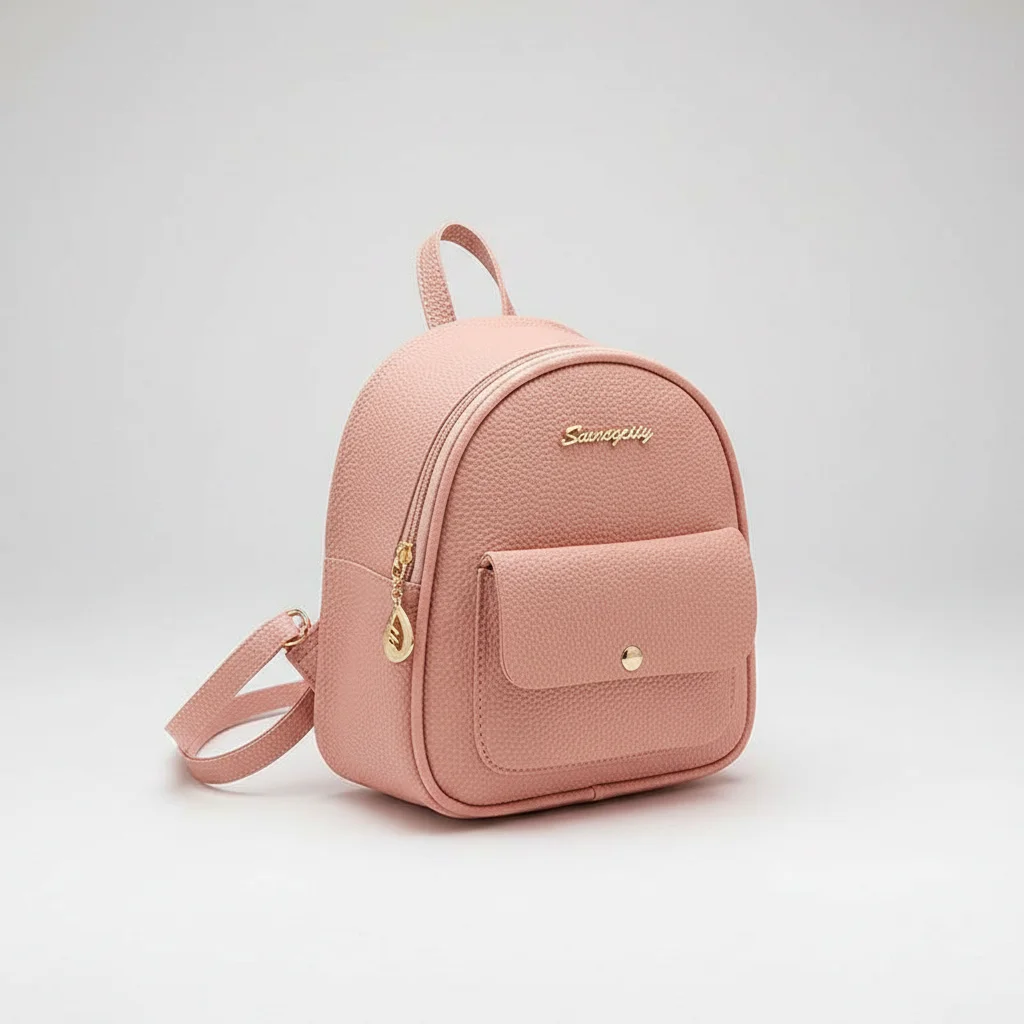 Sac à dos en cuir uni mini - Vue 4 - petit sac à dos