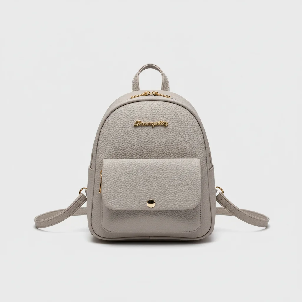 Sac à dos en cuir uni mini - Vue 6 - petit sac à dos
