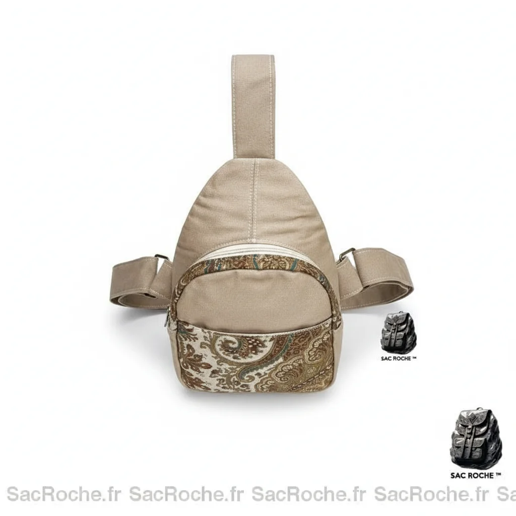 Sac à Dos Femme Bohème Porté Poitrine - Vue 3 - petit sac à dos