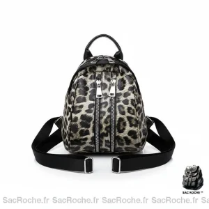 Sac à dos léopard femme mini - Vue 1 - petit sac à dos