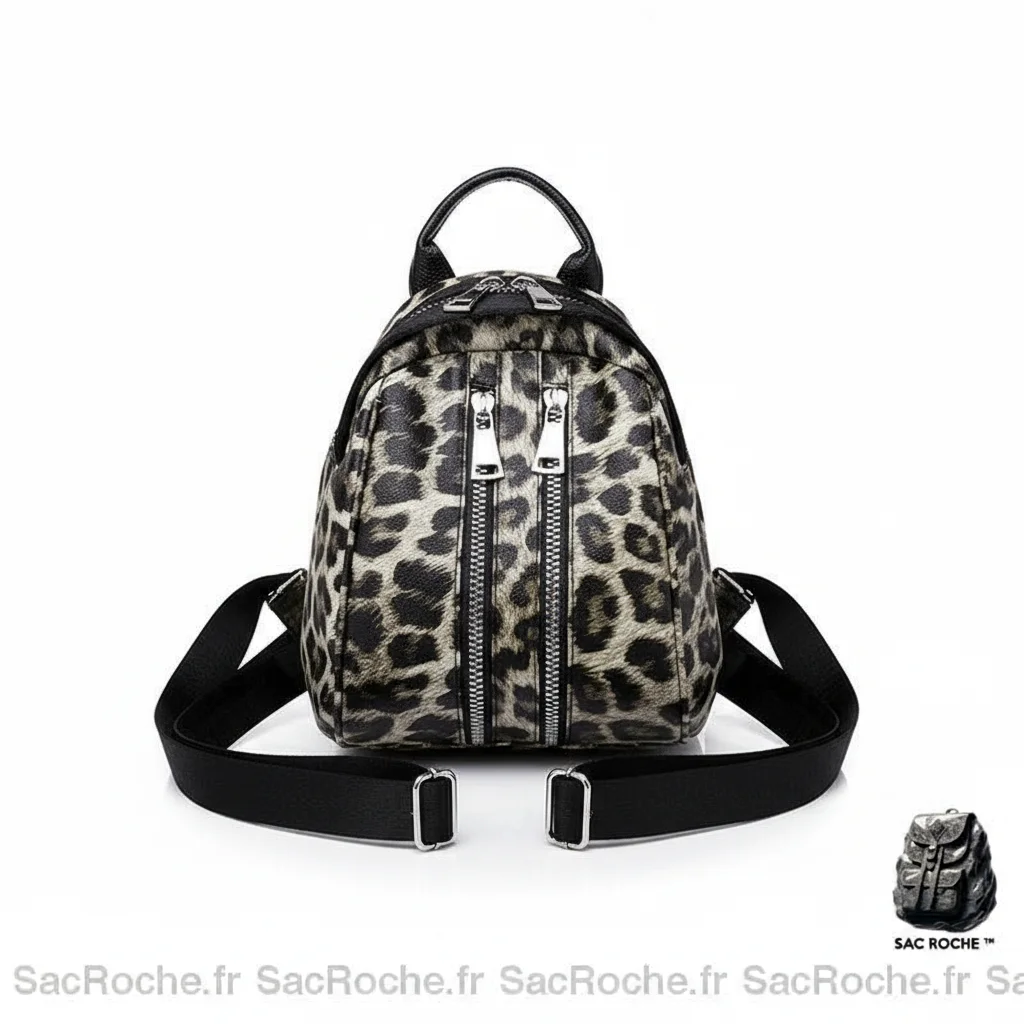 Sac à dos léopard femme mini - Vue 1 - petit sac à dos