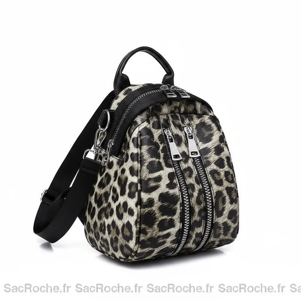 Sac à dos léopard femme mini - Vue 4 - petit sac à dos