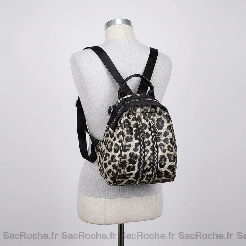 Sac à dos léopard femme mini - Vue 5 - petit sac à dos